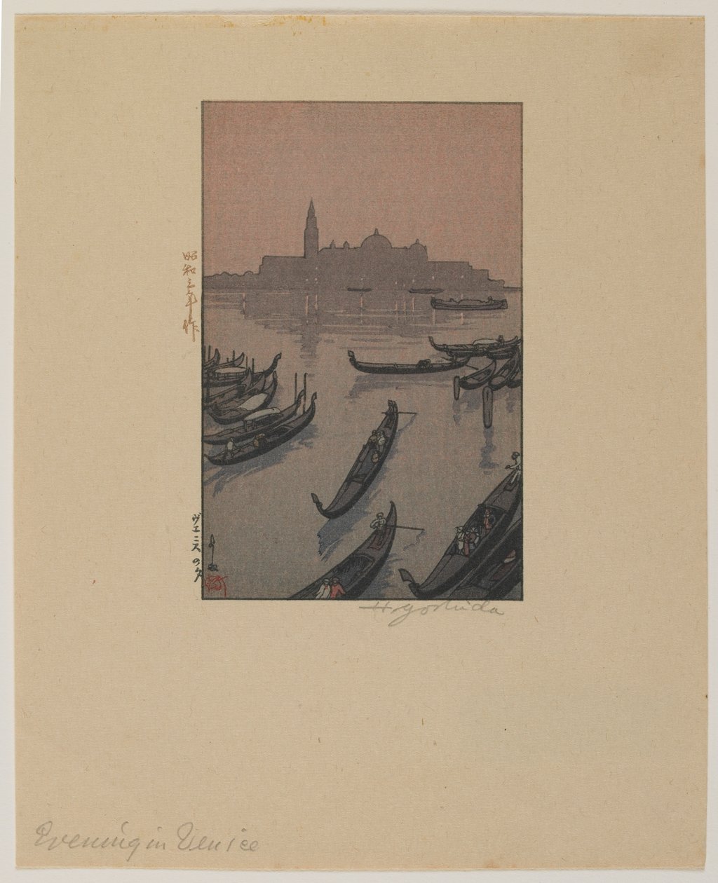 Noite em Veneza, era Showa de Hiroshi Yoshida