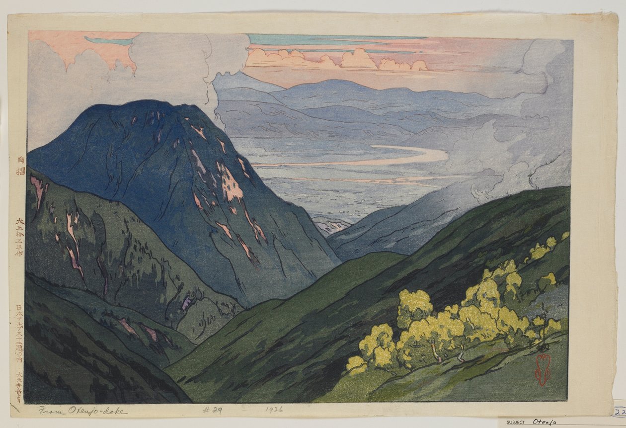 De Daitenjodake, da série Doze Cenas nos Alpes do Japão, Era Taisho de Hiroshi Yoshida