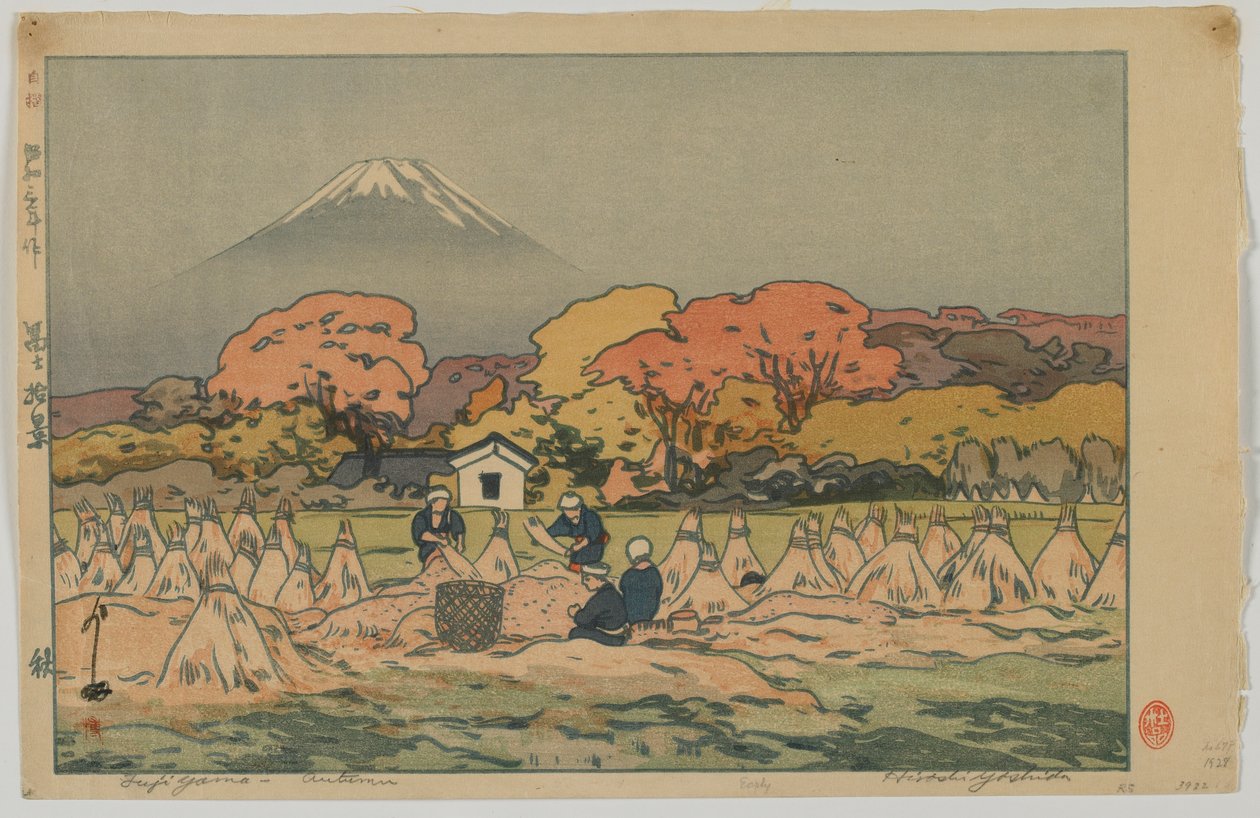 Mt.Fuji - outs m, caligrafia Ella de Hiroshi Yoshida