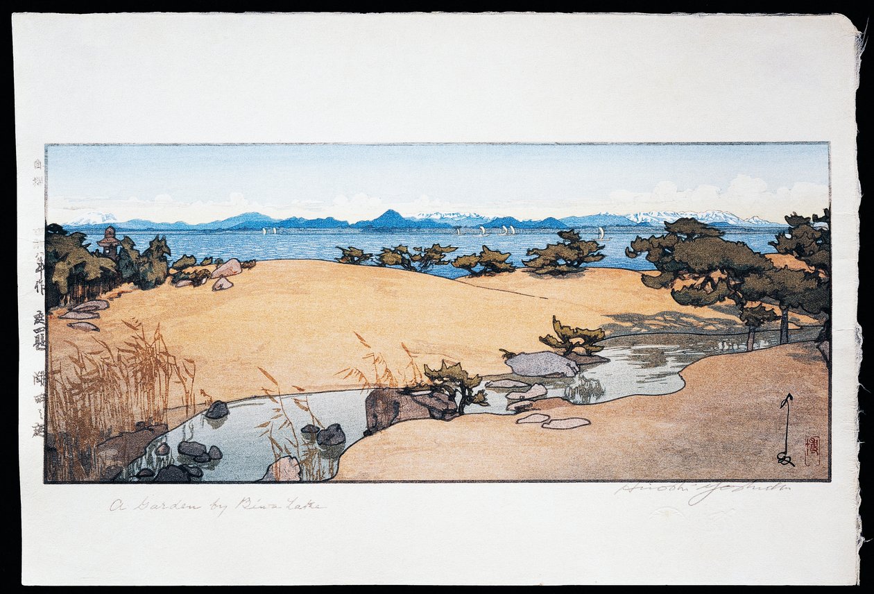Jardim perto do Lago Biwa de Hiroshi Yoshida