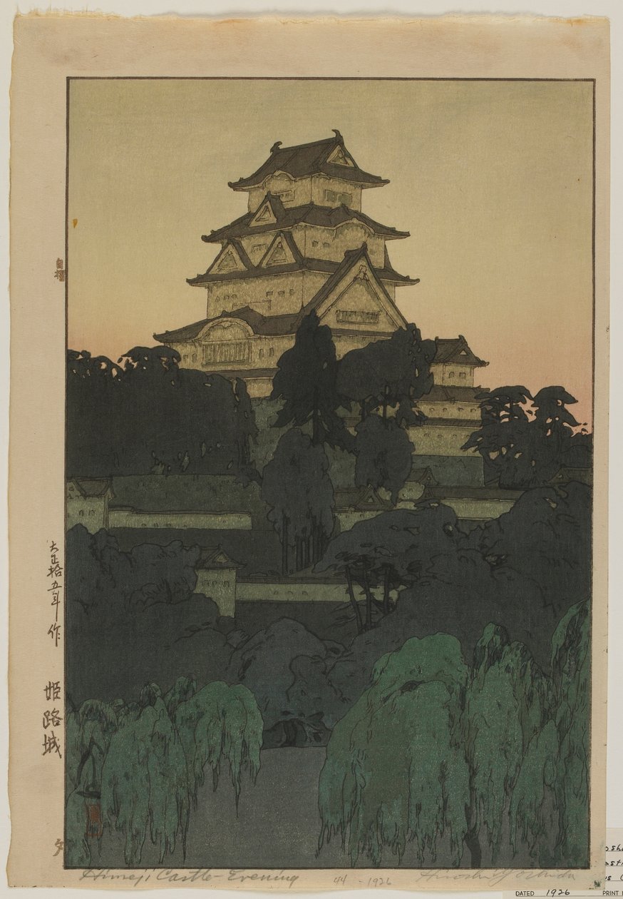 Castelo Himeji - Noite, Era Taisho de Hiroshi Yoshida