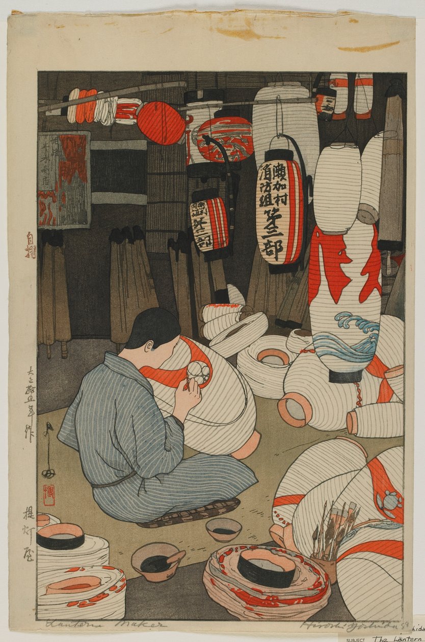 Fabricante de lanternas, era Taisho de Hiroshi Yoshida