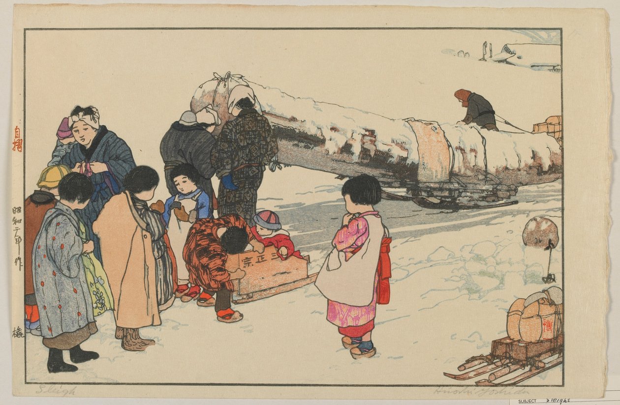Trenó, era Showa de Hiroshi Yoshida
