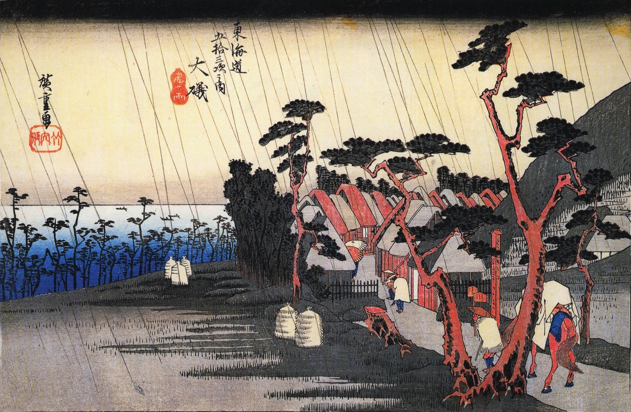 Tokaido-53 tugi Oiso de Utagawa Hiroshige