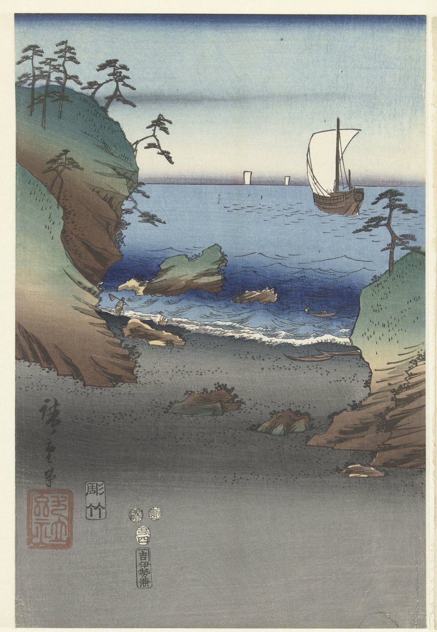 De EGante Príncipe Genji Tesuma Furyu Genji Suma de Hiroshige (I) , Utagawa