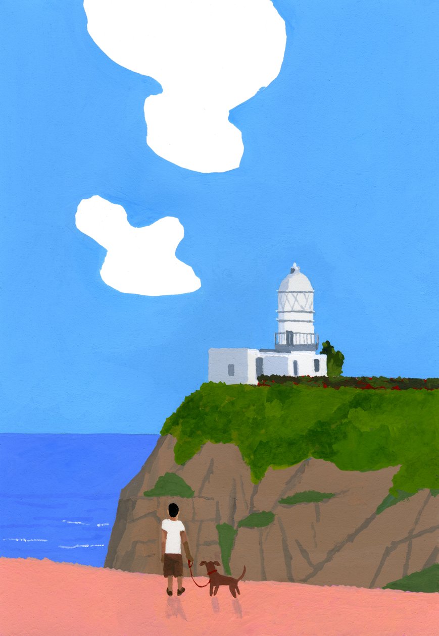 Farol, cão e meninos. de Hiroyuki Izutsu