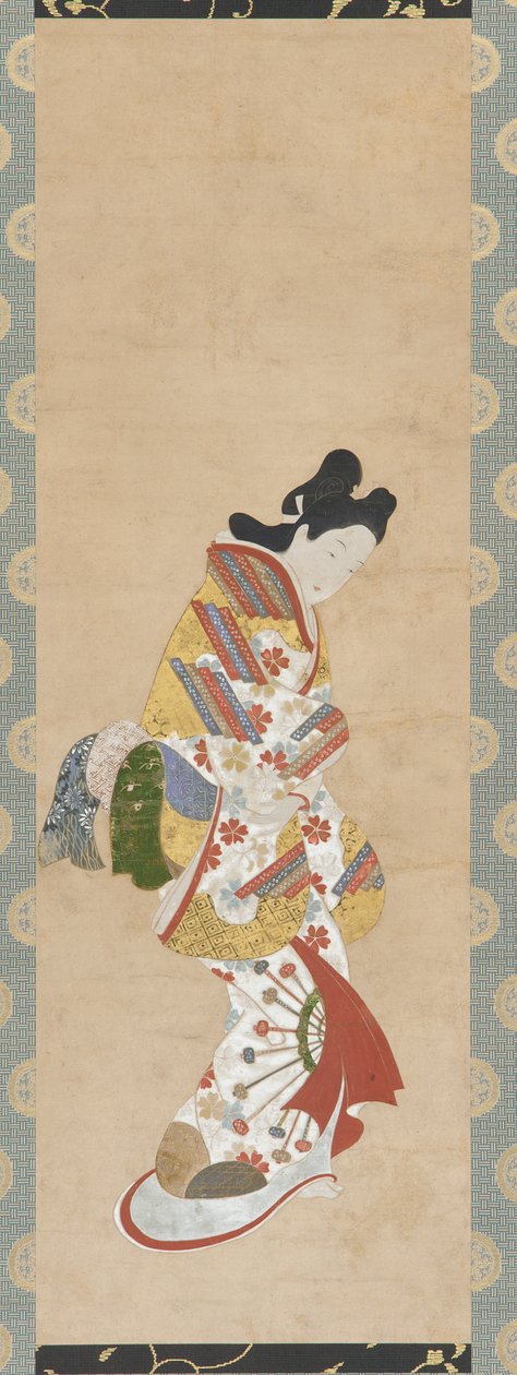 Figura ereta de uma mulher, século XVIII. de Hishikawa Morofusa