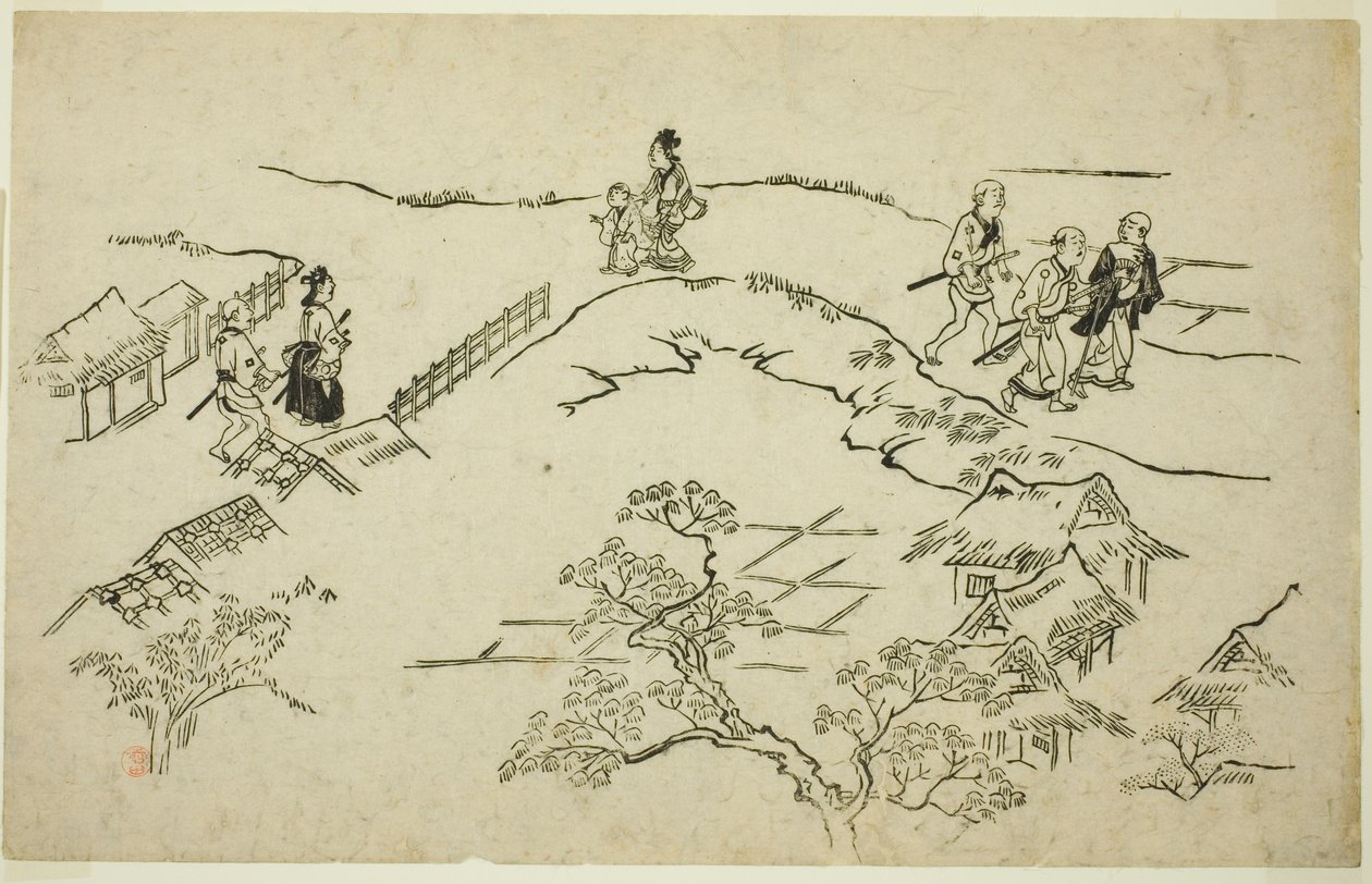 Emon Hill, da série "A Aparição de Yoshiwara (Yoshiwara no tei)" de Hishikawa Moronobu