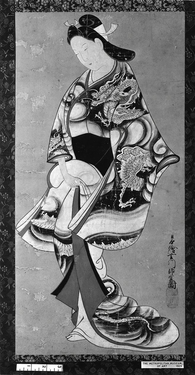 Beleza em pé. de Hishikawa Moronobu