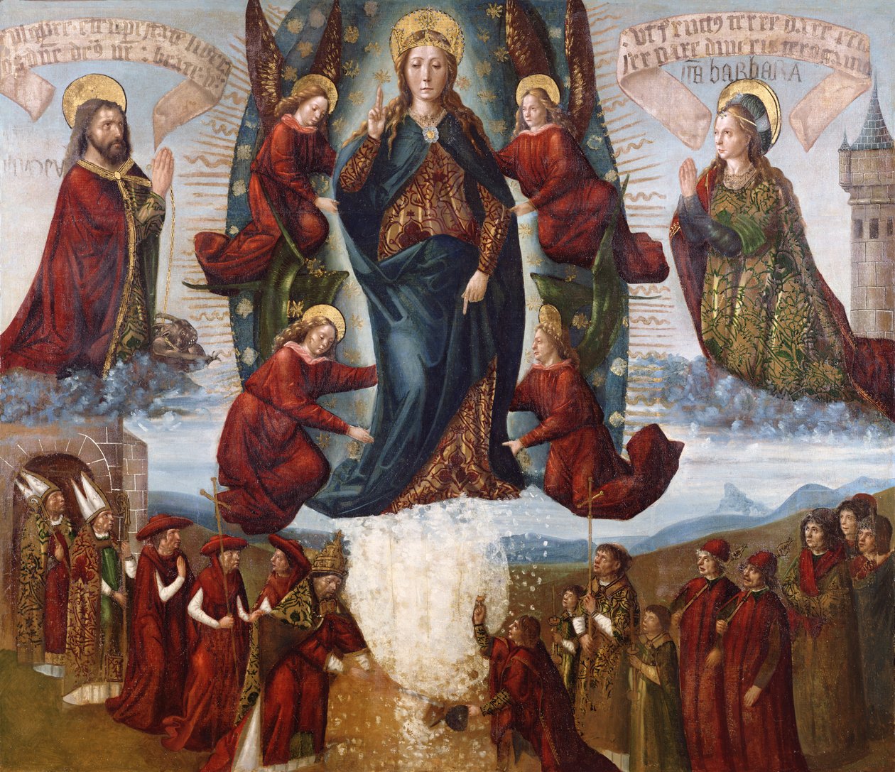 O milagre da neve, final do século XV de Netherlandish School
