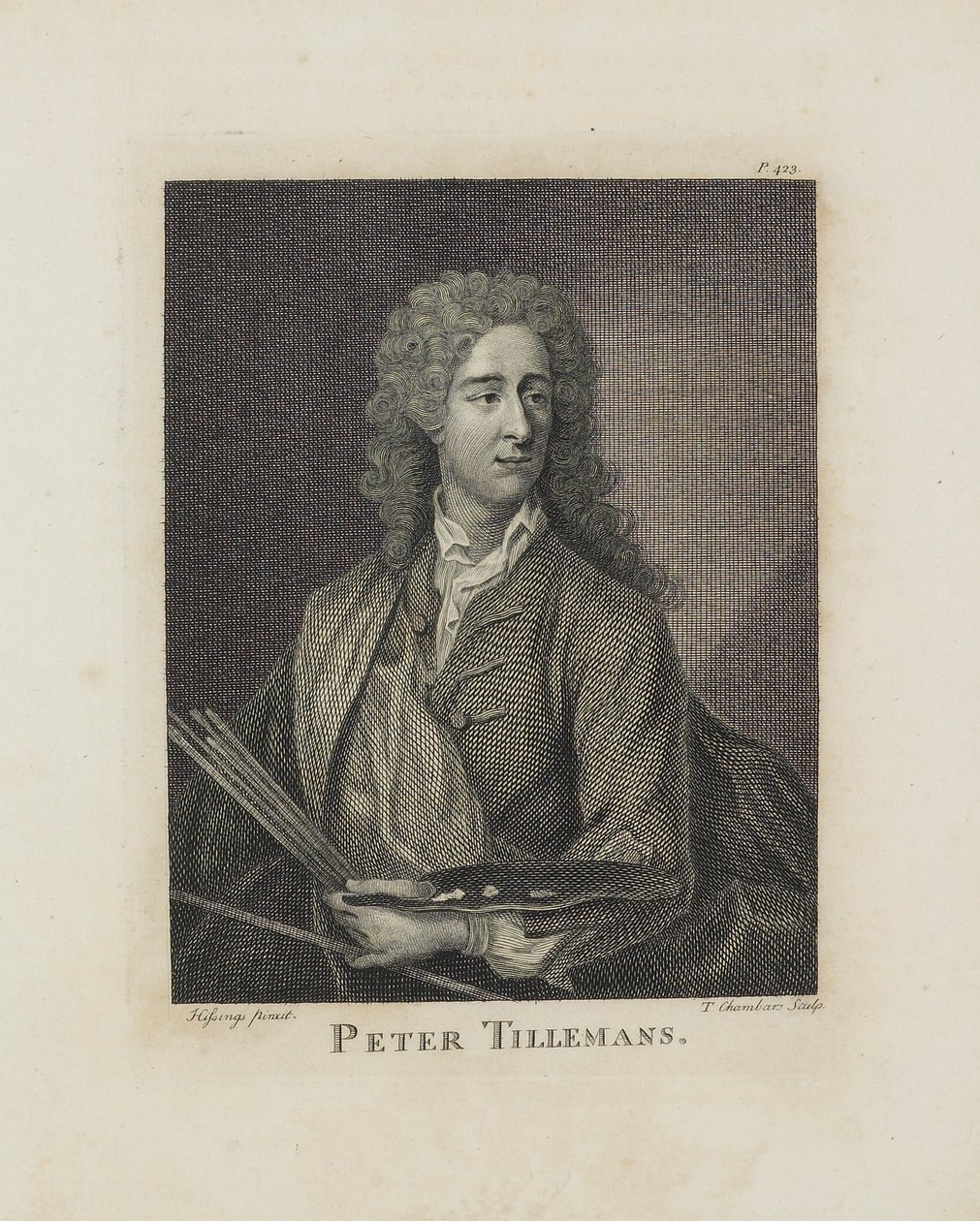 Peter Tillemans, gravado por Thomas Chambars (1724-89), c.1762 de Hissings