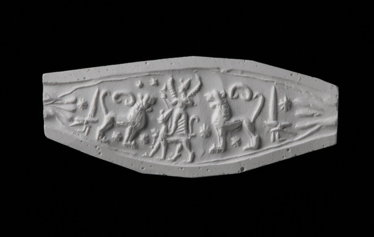 Impressão do anel hitita (gesso) de Hittite