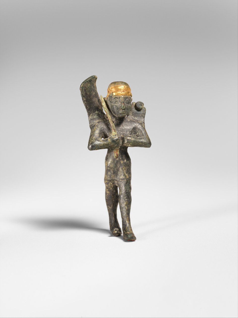 Divindade alada, c.1300 BC (bronze, ouro) de Hittite