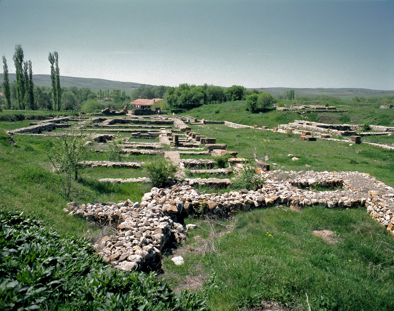 Vista das ruínas do site de Hittite Hittite