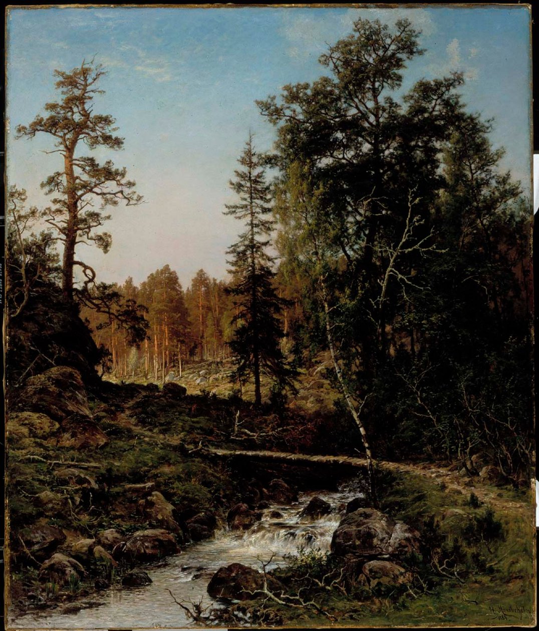 Uma paisagem florestal de Hauho de Hjalmar Munsterhjelm