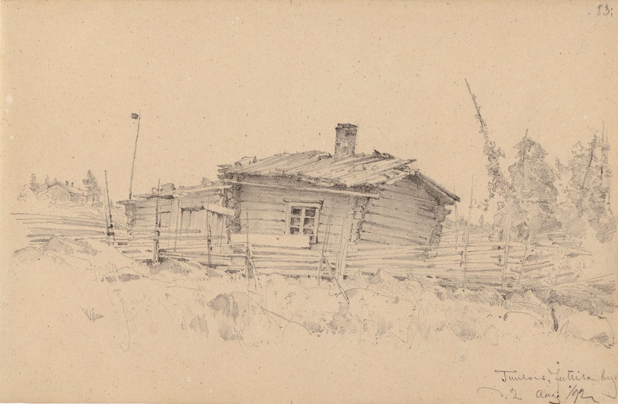 Casa de um pequeno agricultor na aldeia de Juttila de Hjalmar Munsterhjelm