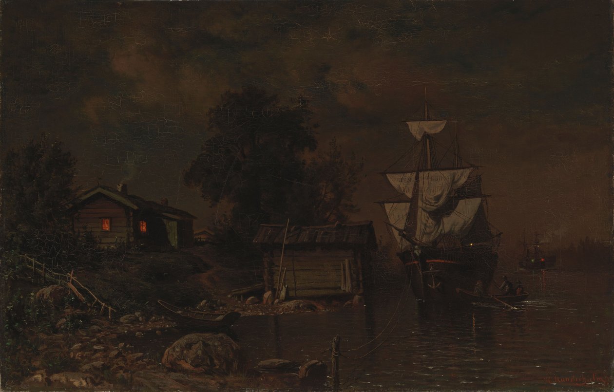 Navios ao luar de Hjalmar Munsterhjelm