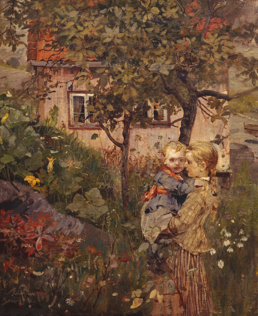 Crianças no Jardim de Hjalmer Eilif Emanuel Peterssen