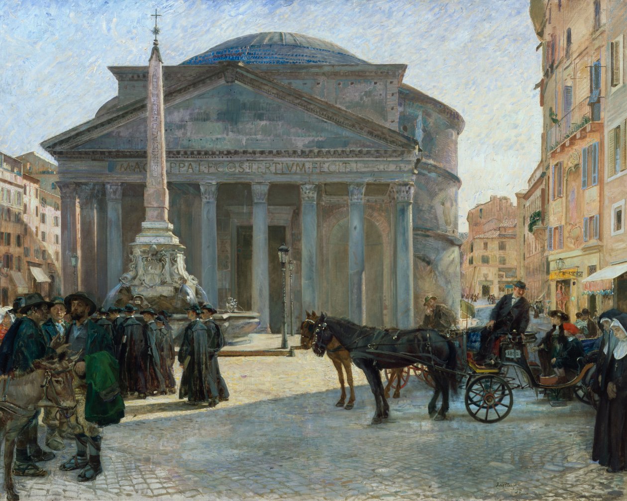 Da praça do Panteão em Roma de Hjalmer Eilif Emanuel Peterssen