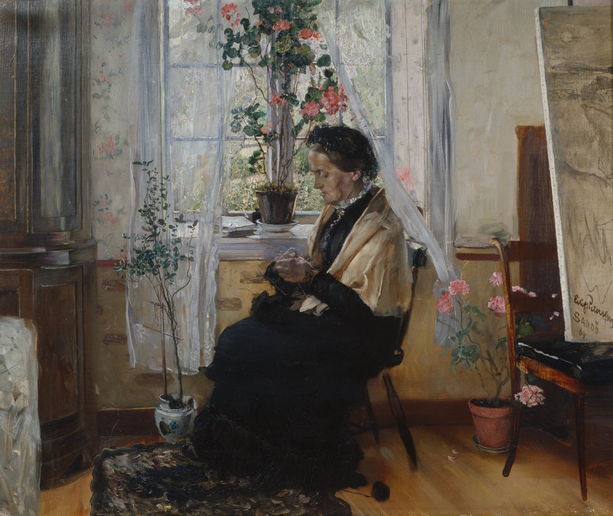Retrato de mães de Hjalmer Eilif Emanuel Peterssen