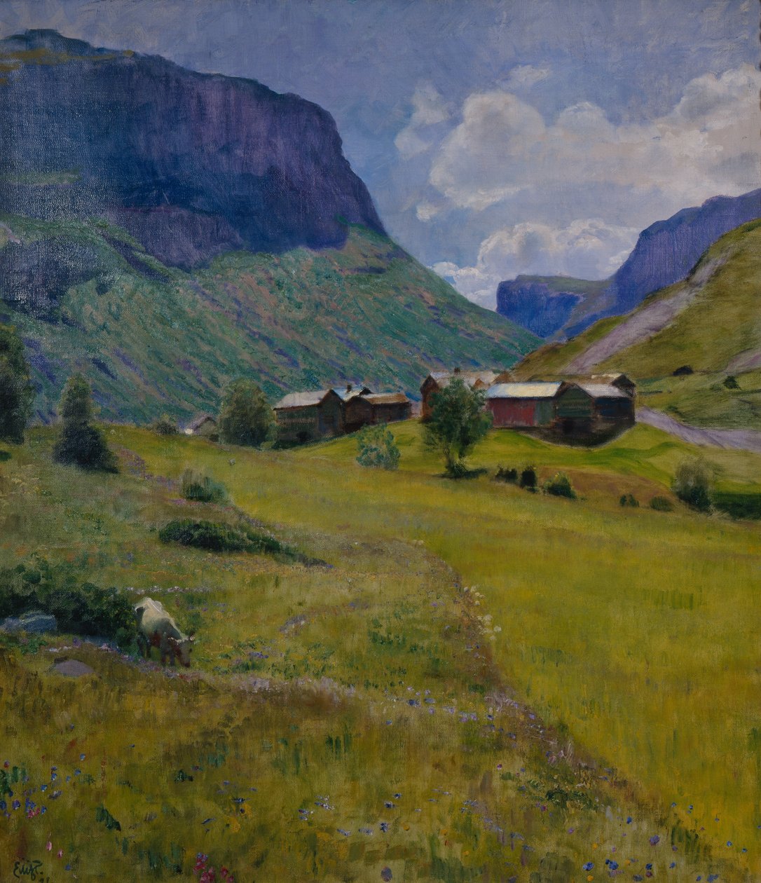 Fazenda de montanha de Hjalmer Eilif Emanuel Peterssen