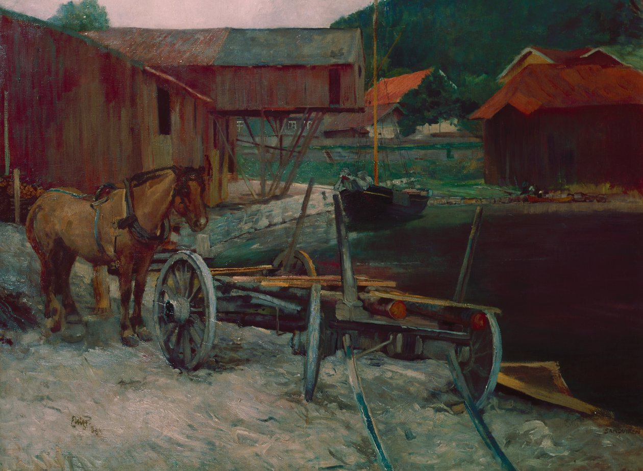 Baía de Sandvik (Sandviksbukta) de Hjalmer Eilif Emanuel Peterssen