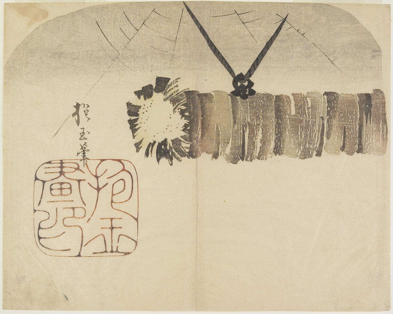 (Log usado para atacar os sinos do templo), c. 1830 de Hogyoku