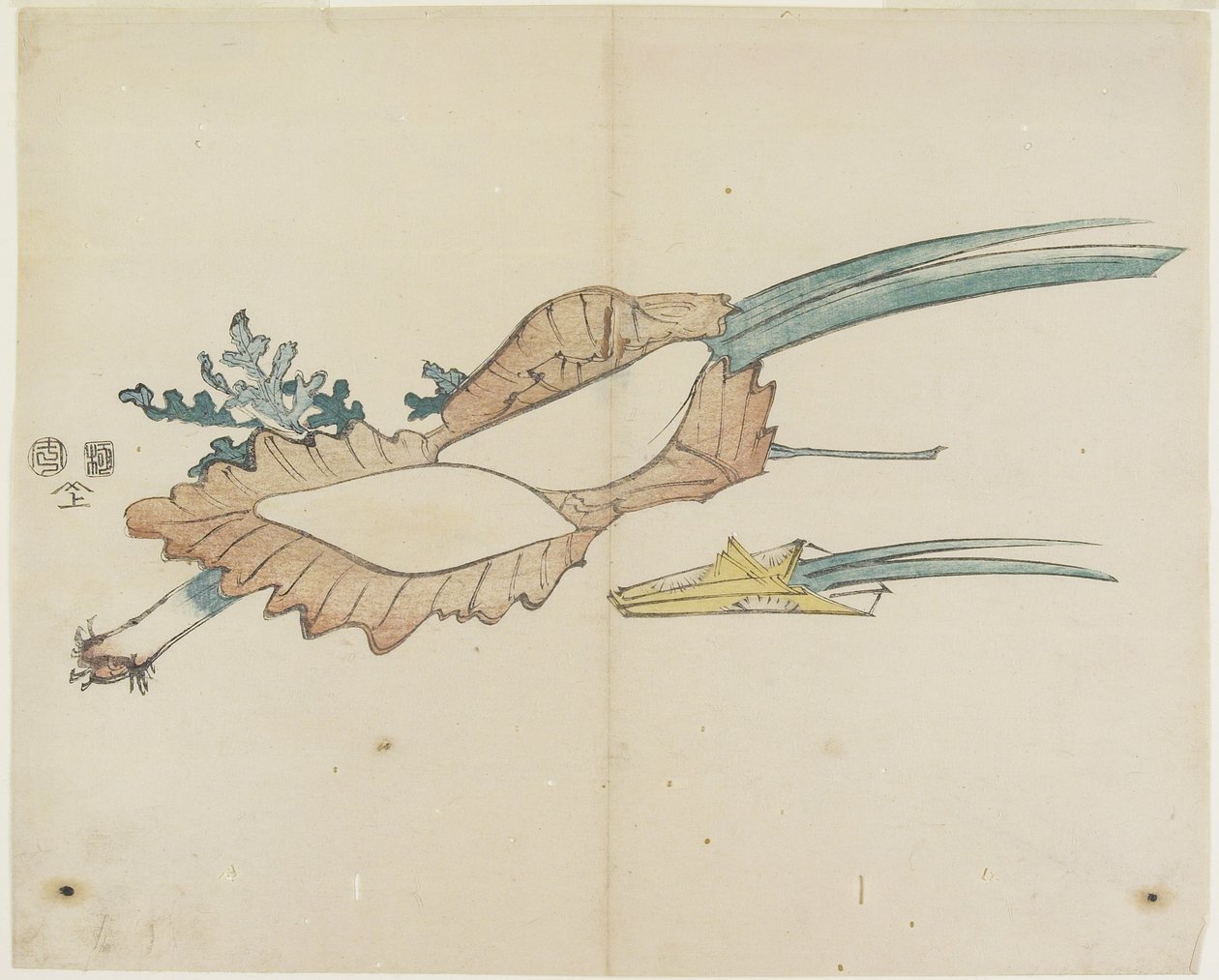 (Bolo de Arroz e Folhas de Íris para o Fetivo do Menino), 1841 de Hogyoku