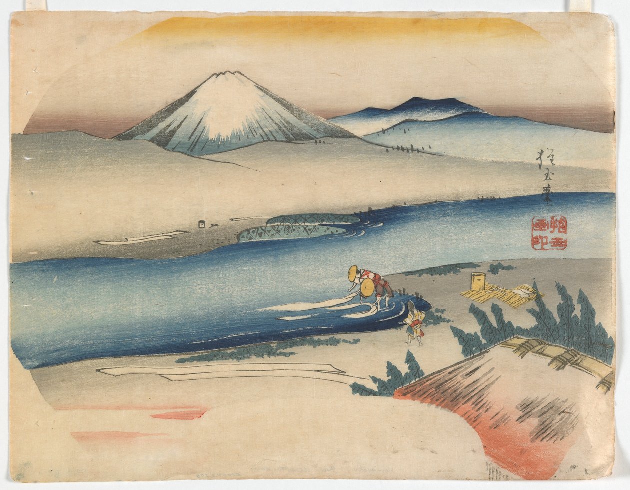 Monte Fuji, período de Edo, c.1840 (impressão de woodblock de cor) de Hogyoku