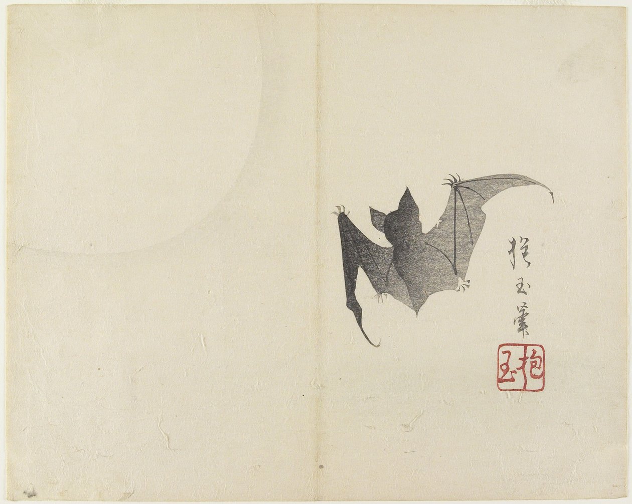 (Morcego e Lua), c. 1830 de Hogyoku