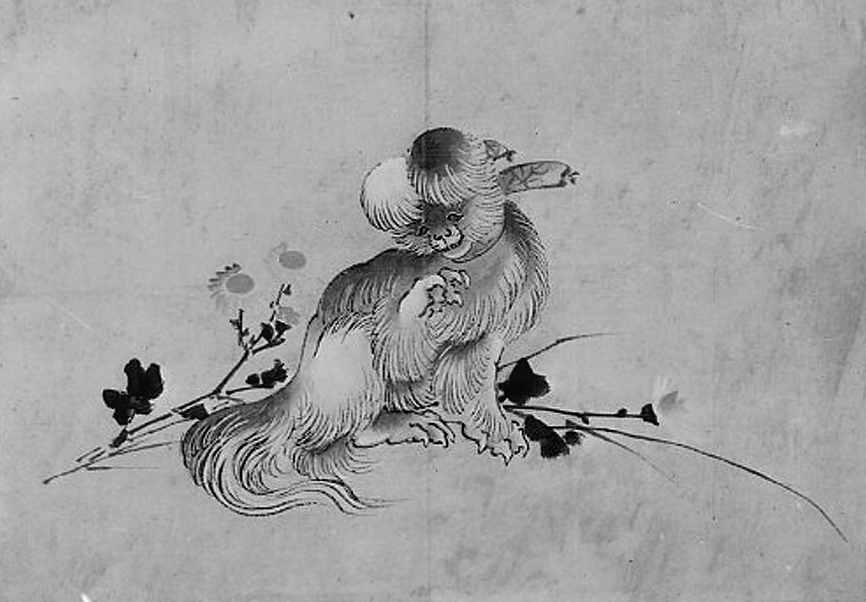 Pequinês, século XIX. de Hokusai School.