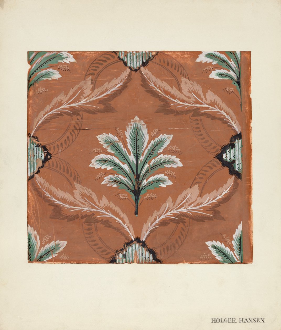 Papel de parede, c. 1939. de Holger Hansen