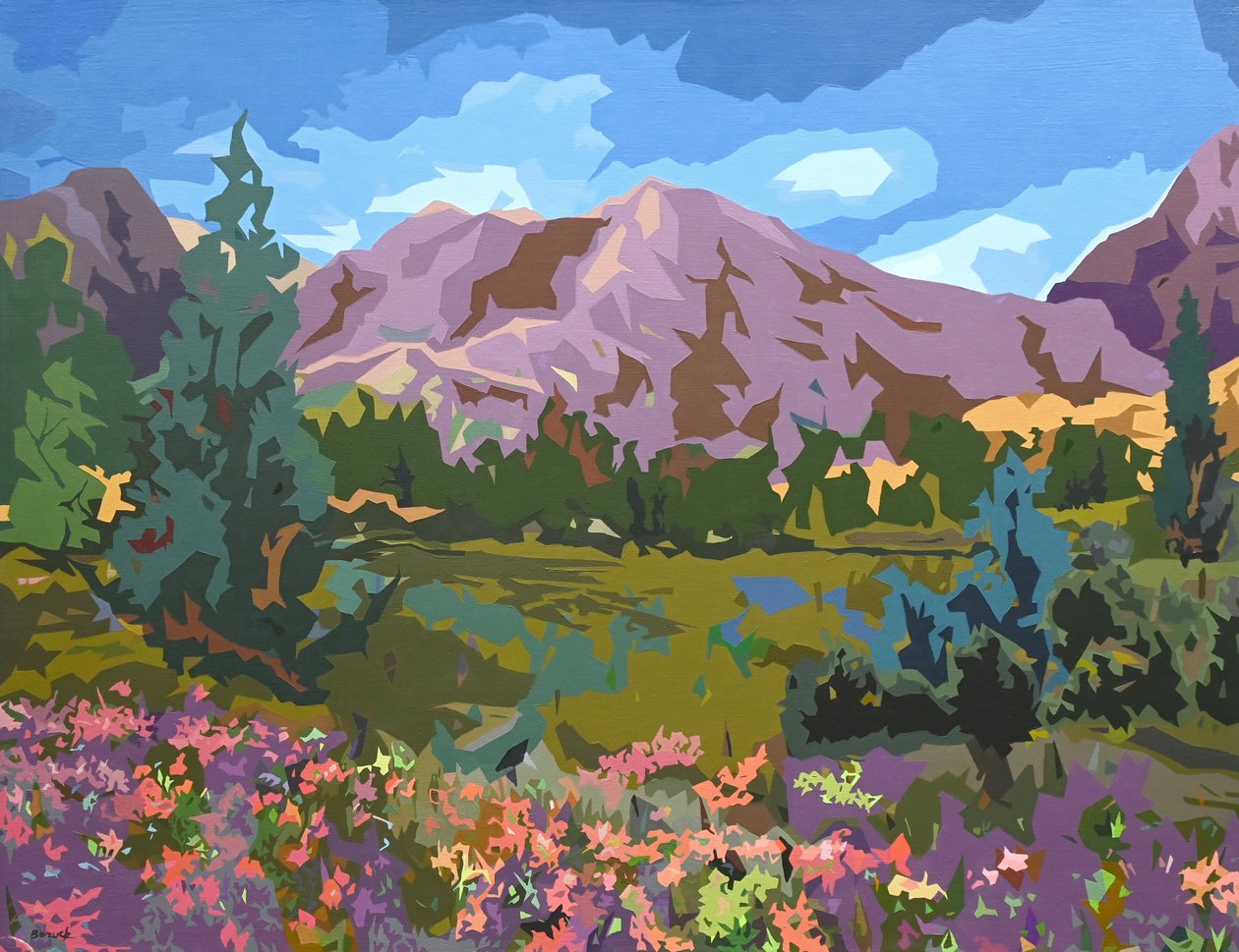 Paisagem Obscura - 10, 2024 (óleo sobre linho) de Holly Boruck