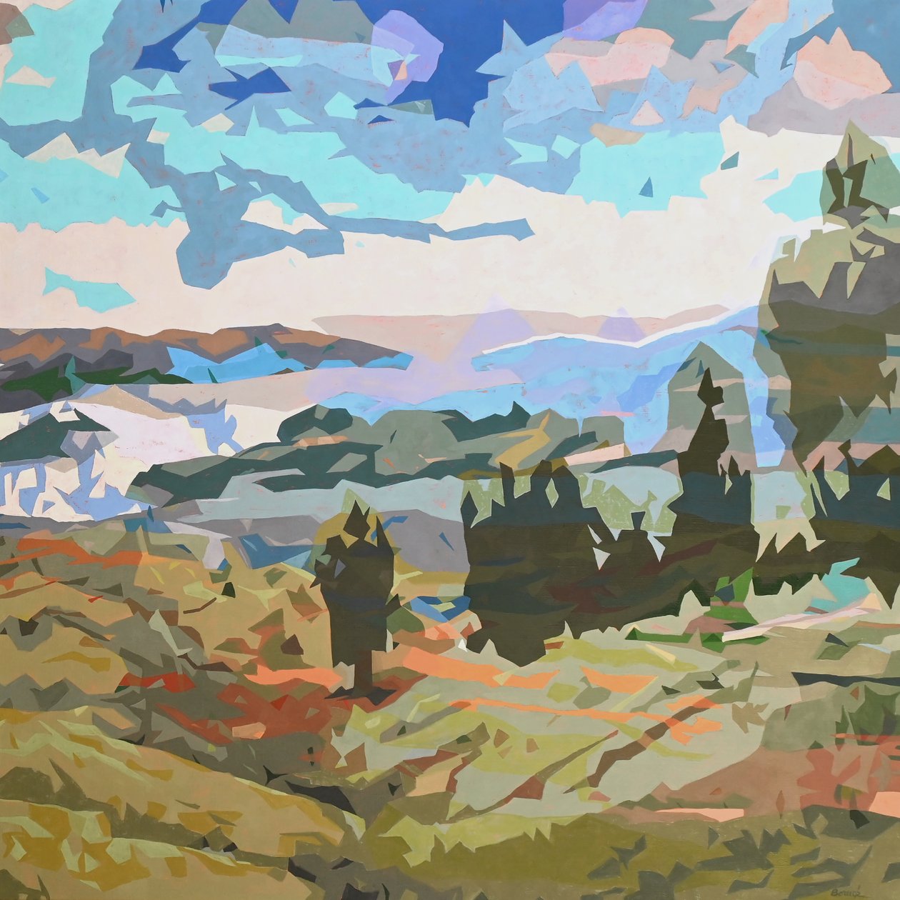Paisagem Obscura - 11, 2024 (óleo sobre tela) de Holly Boruck