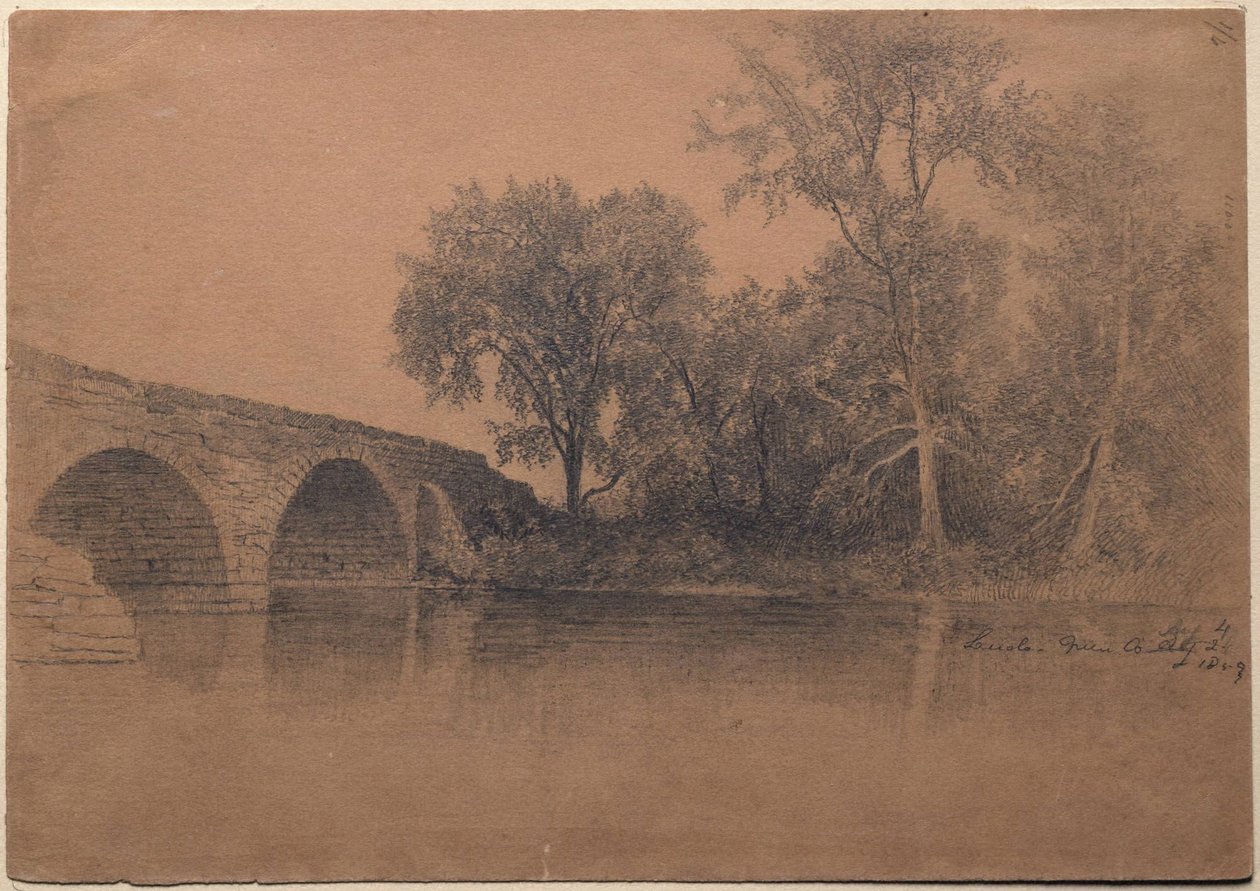 Ponte em Leeds, Condado de Green, Nova Iorque de Homer Dodge Martin