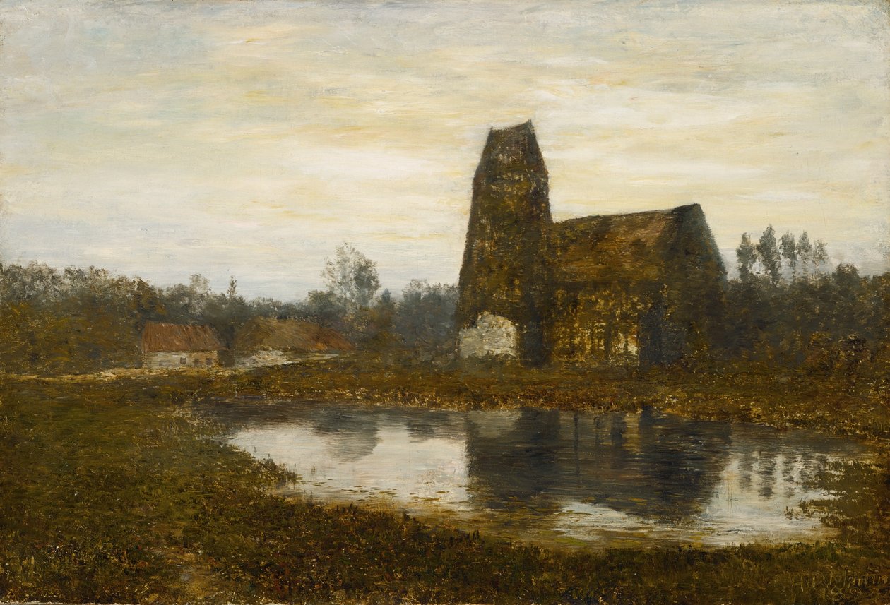 Igreja Criqueboeuf, Normandia, 1893 de Homer Dodge Martin