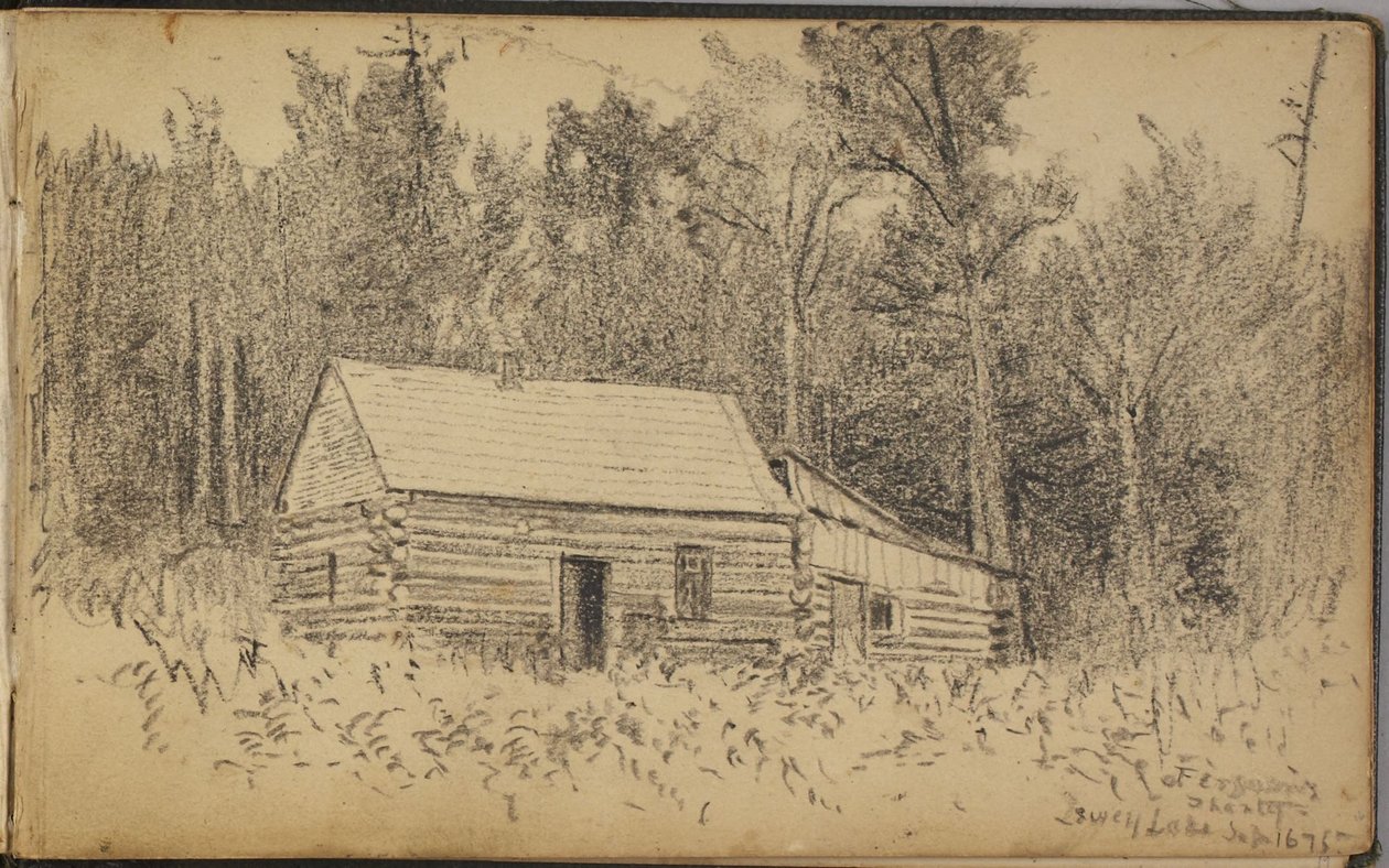 A cabana de Ferguson, lago Lewey de Homer Dodge Martin