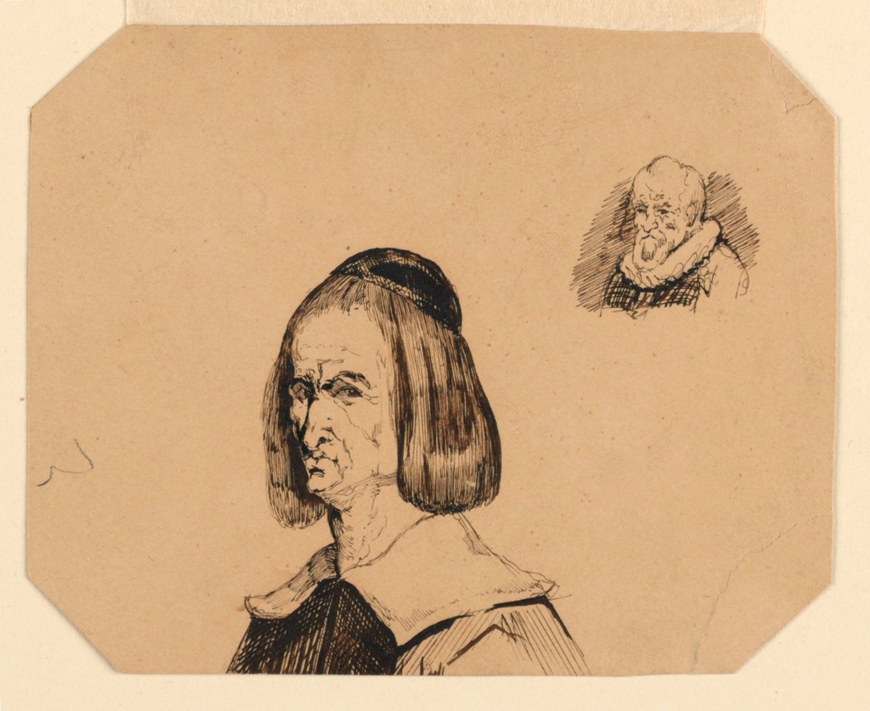 Cabeças de dois homens, no estilo de Frans Hals de Homer Dodge Martin