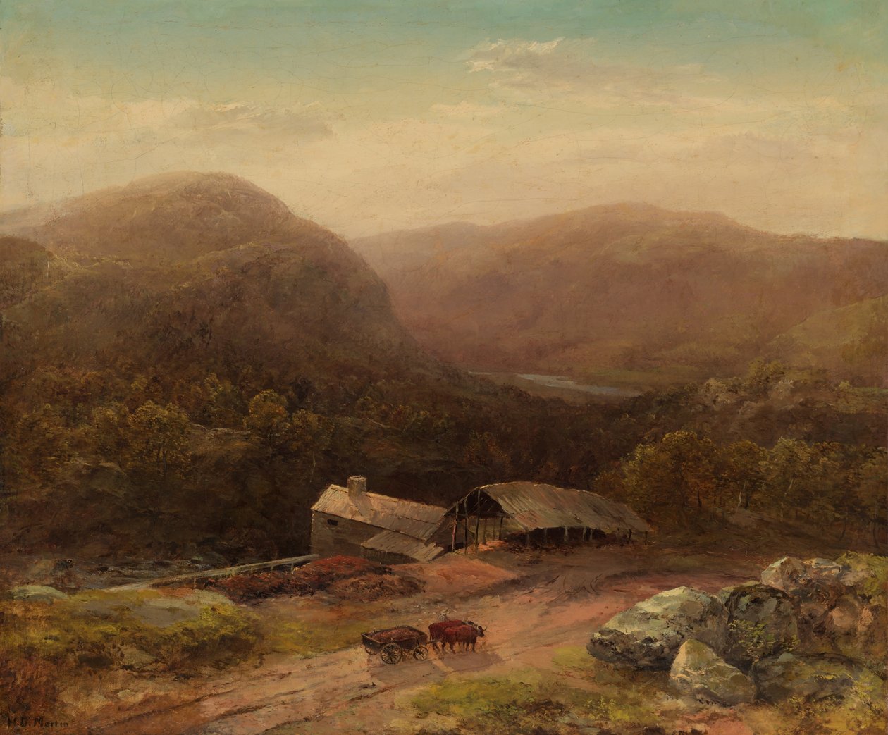 No vale de Housatonic, finais da década de 1850 (óleo sobre tela) de Homer Dodge Martin