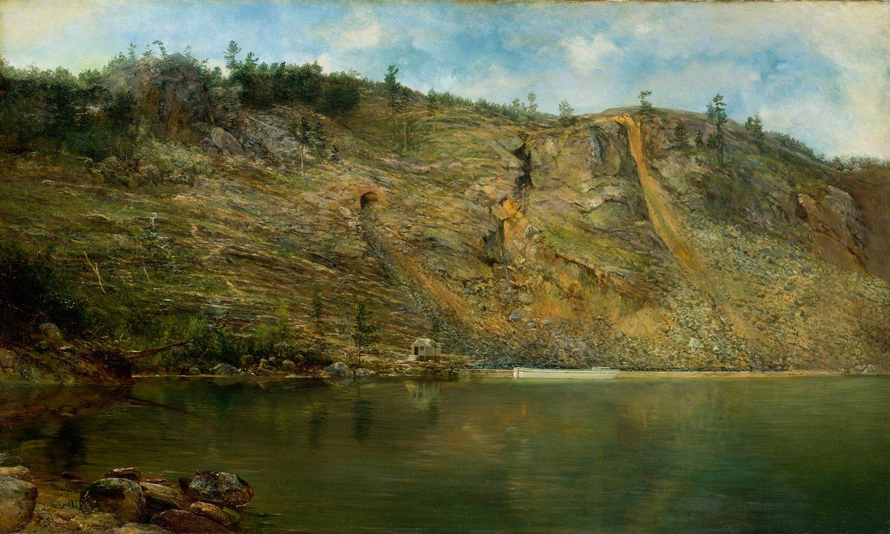 A Mina de Ferro, Port Henry, Nova York, ca. 1862. de Homer Dodge Martin