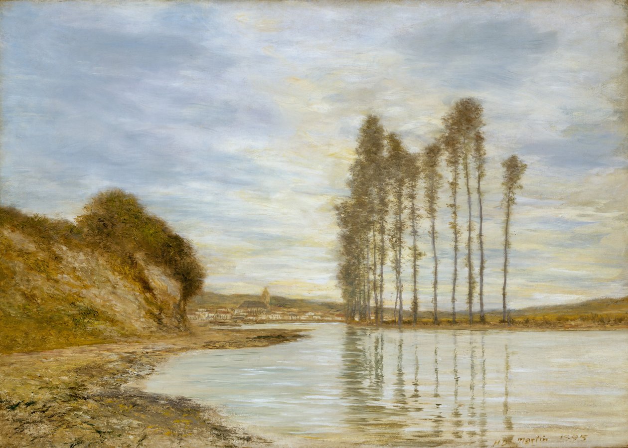 Vista sobre o Sena: Harpa dos Ventos, 1893-95. de Homer Dodge Martin