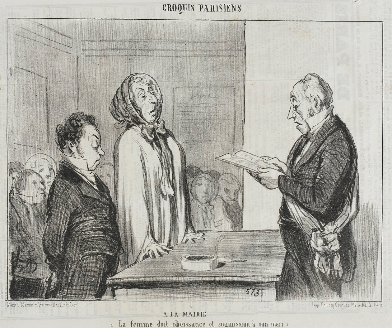 Na prefeitura ... de Honoré Daumier