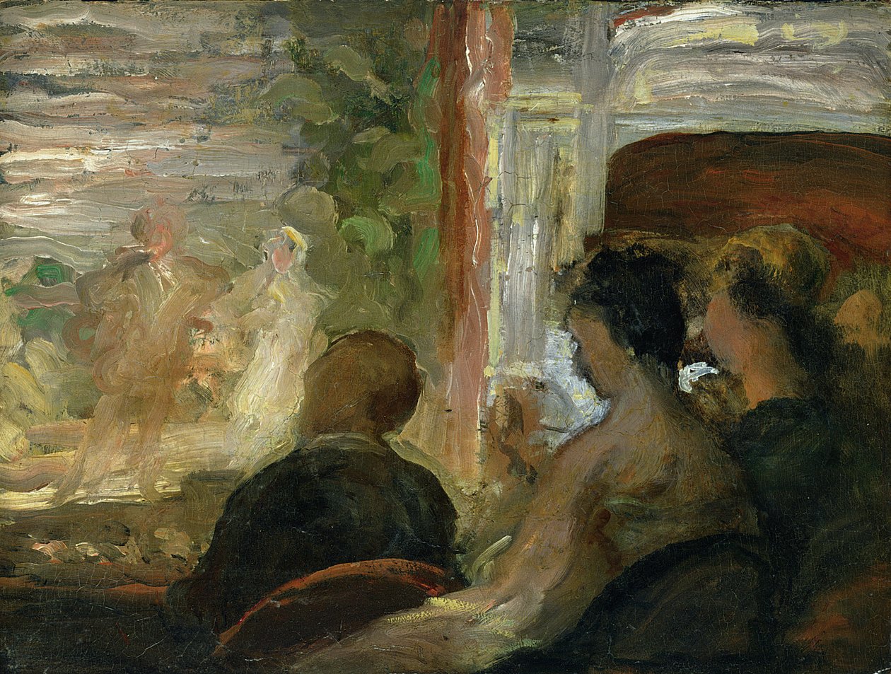 Uma caixa no teatro, c.1865-70 de Honoré Daumier