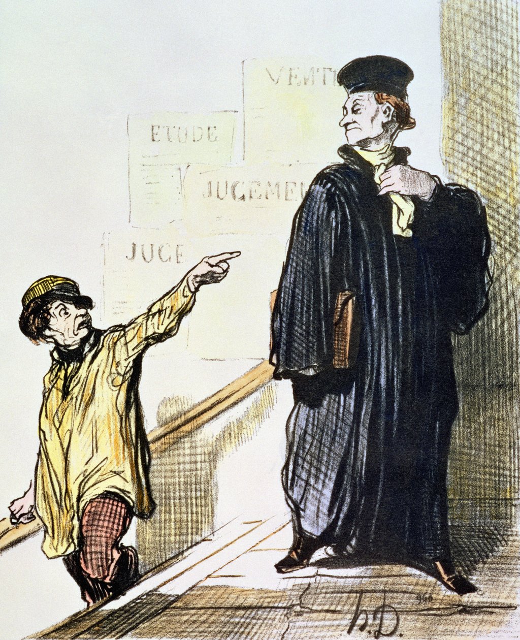 Um cliente insatisfeito, da série "Les Gens de Justice", c.1846 de Honoré Daumier