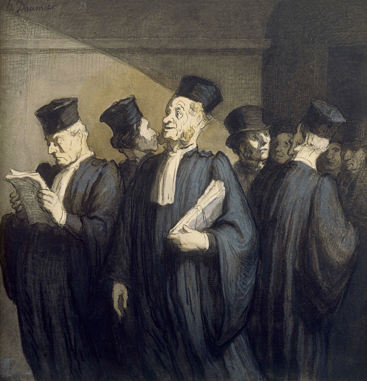 Antes da audiência de Honoré Daumier