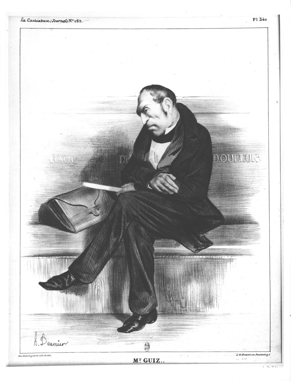 Caricatura de François Guizot (1787-1874), de &39;La Caricature&39; de Honoré Daumier