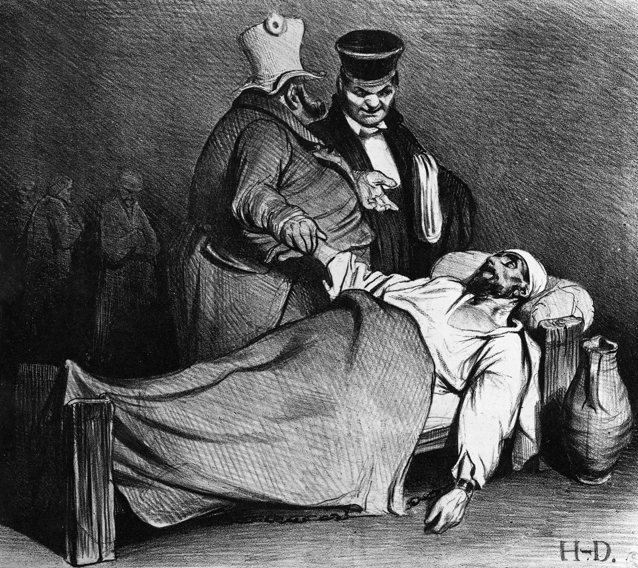 Caricatura de Louis-Philippe com o procurador-geral francês, de &39;La Caricature&39;, 11 de setembro de 1834 de Honoré Daumier