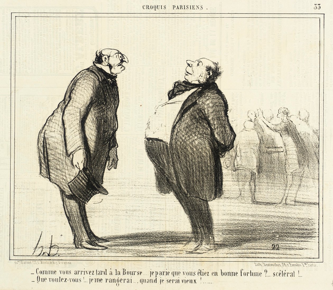 Como você chega atrasado na Bolsa de Valores de Honoré Daumier