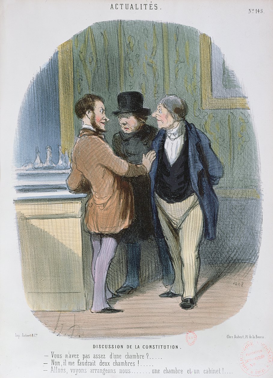 Discussão sobre a Constituição, 1848 de Honoré Daumier