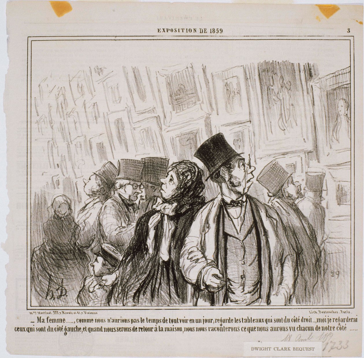 Exposição de 1859- Minha esposa ... Como não gostaríamos ... de Honoré Daumier